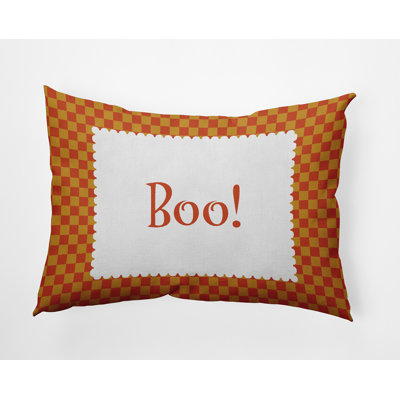 Checkered Outdoor Reversible Throw Pillow