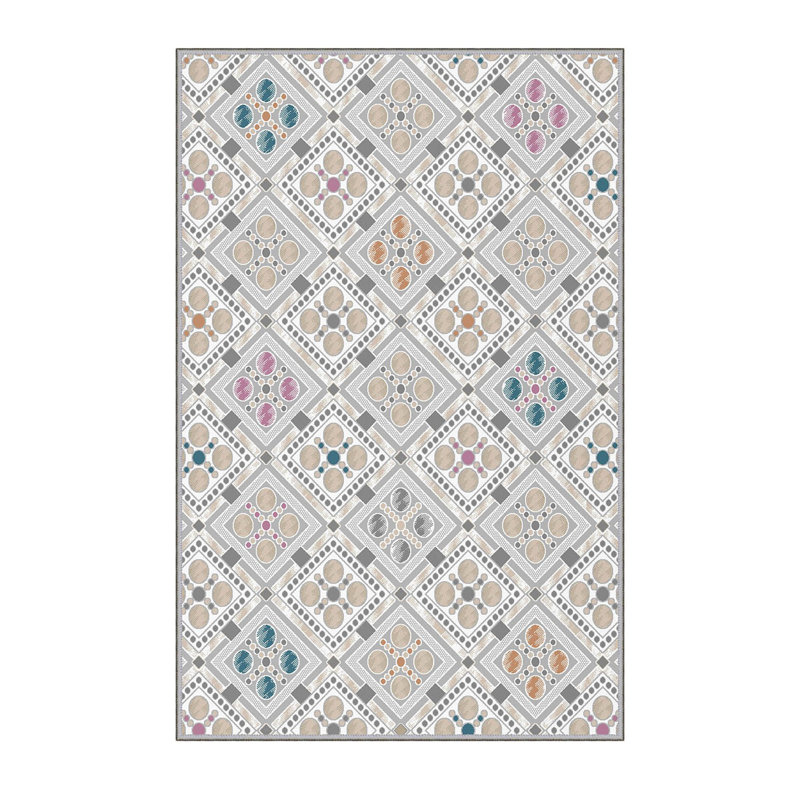 Soft Hall Carpet (2.6 x 4.9 ft), 100% Polyester, 0.3 in Pile Height | Antibacterial, Non-Slip Underside, 650 g/m² | Machine Washable, 3D Digital Print | Perfect for Living Room, Entryway & Bedroom Décor