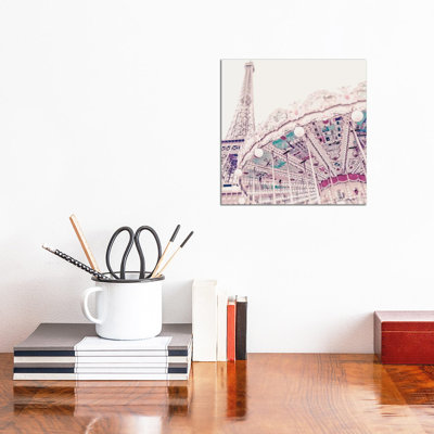 Eiffel Tower Carousel Light - Wrapped Canvas Gallery-Wrapped Canvas Giclée