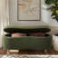Banc de rangement avec dessus rabattable et pieds en bois massif-424106500