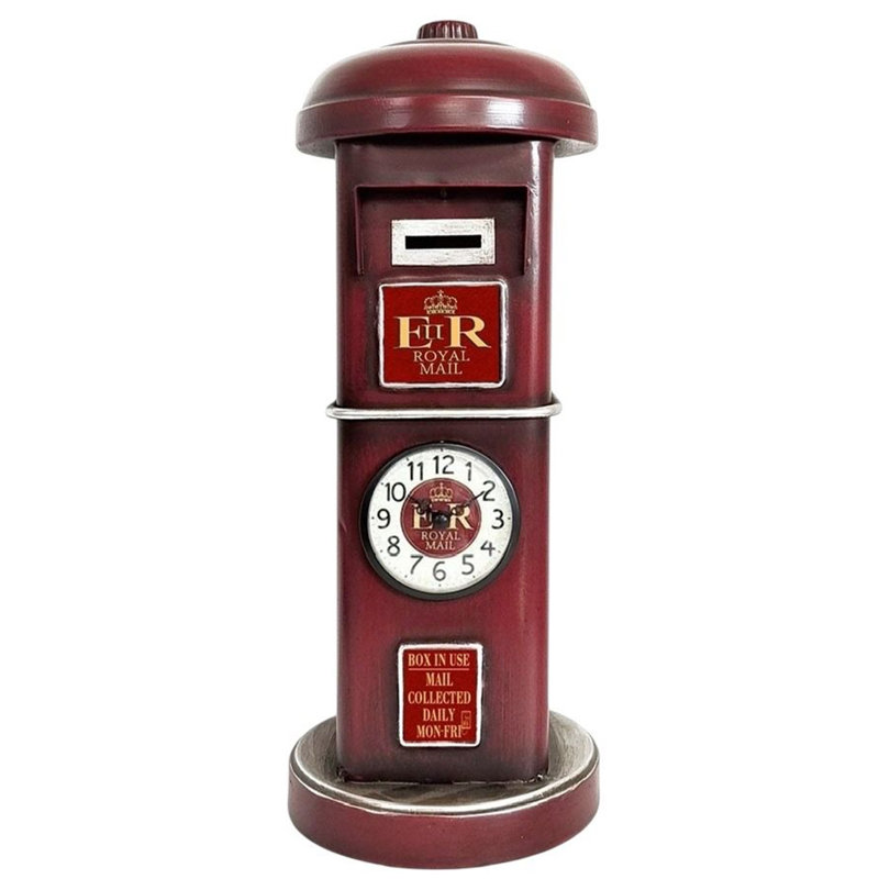Numerical Metal Quartz Movement / Crystal Tabletop Clock Red