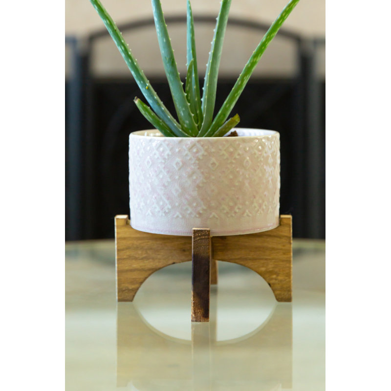 Holman Ceramic Pot Planter, Glass Pink