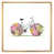 Toile avec cadre flottant or