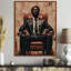 Figurine murale afro-américaine «Man sur son trône»-576345173-576345171