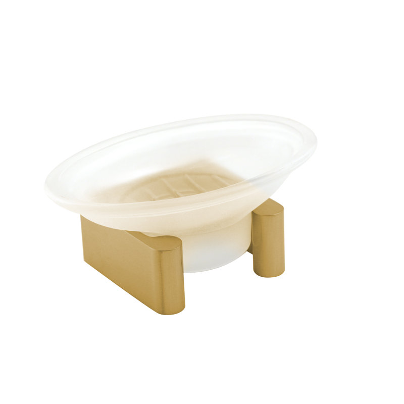 Luna Soap Dish, Unlacquered Brass