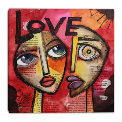 «Love in Crimson II», art mural sur toile tendue