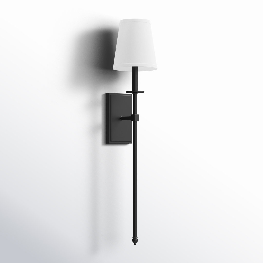 Jillian 1-Light Wallchiere Kelly Clarkson Home Size: 33.5" H x 6.75" W x 8'' D Finish: Matte Black