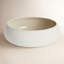 Bol décoratif bas en grès blanc / taupe Isaid Dune-81124107