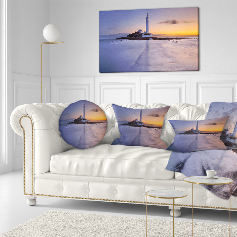 Coussin lombaire à phare de st. marie seascape