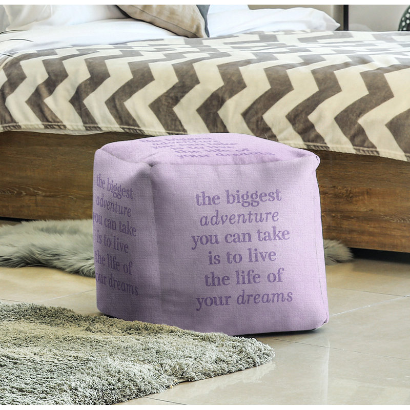 Upholstered Ottoman, Purple