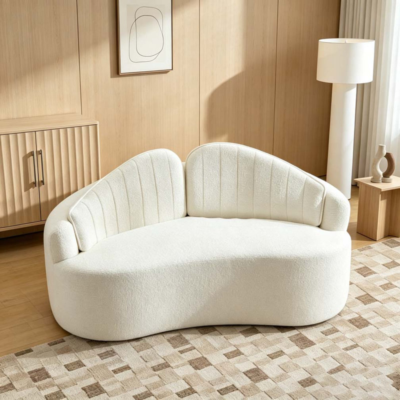 Canapé courbé, White-two-seater