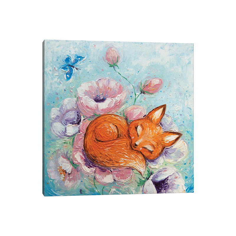 Tender Fox 1 Piece Painting on Canvas, 30.48 cm H x 30.48 cm W, Wrapped Canvas