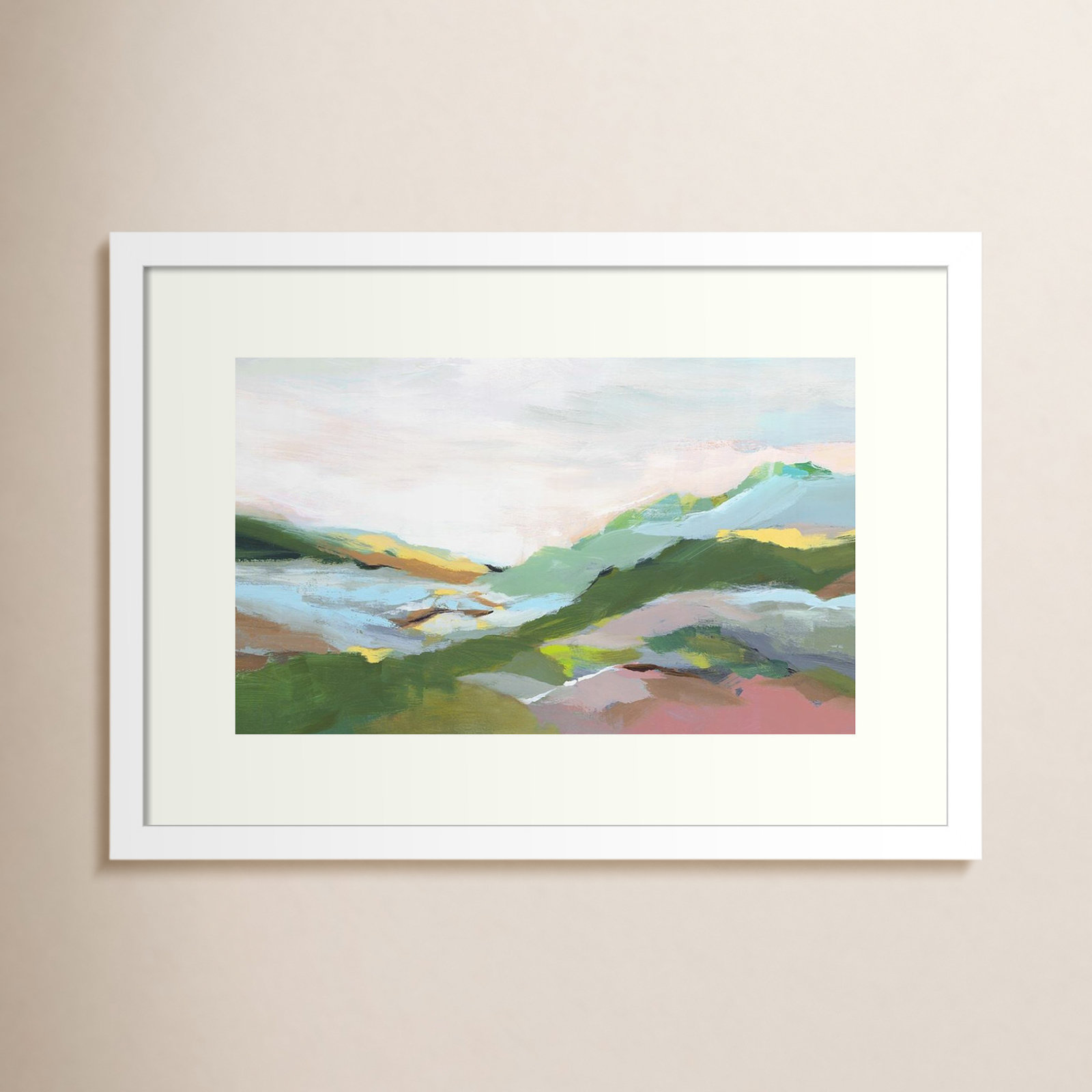 Highland I by Isabelle Z, White Framed Paper, 27" H x 37" W