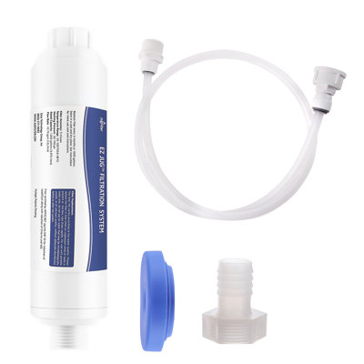 EZ Jug Water Filtration System with Garden Hose Faucet Adapter and Basic Indoor Kitchen Faucet Adapter, EZID001