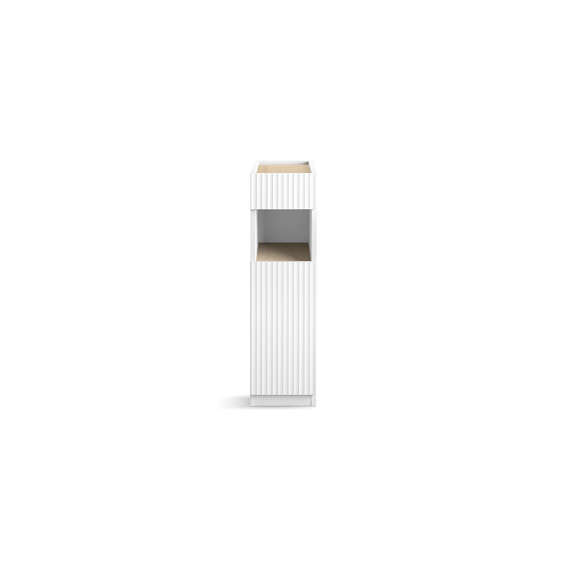 Spacity 10 In. X 35 In. Linen Tower, White