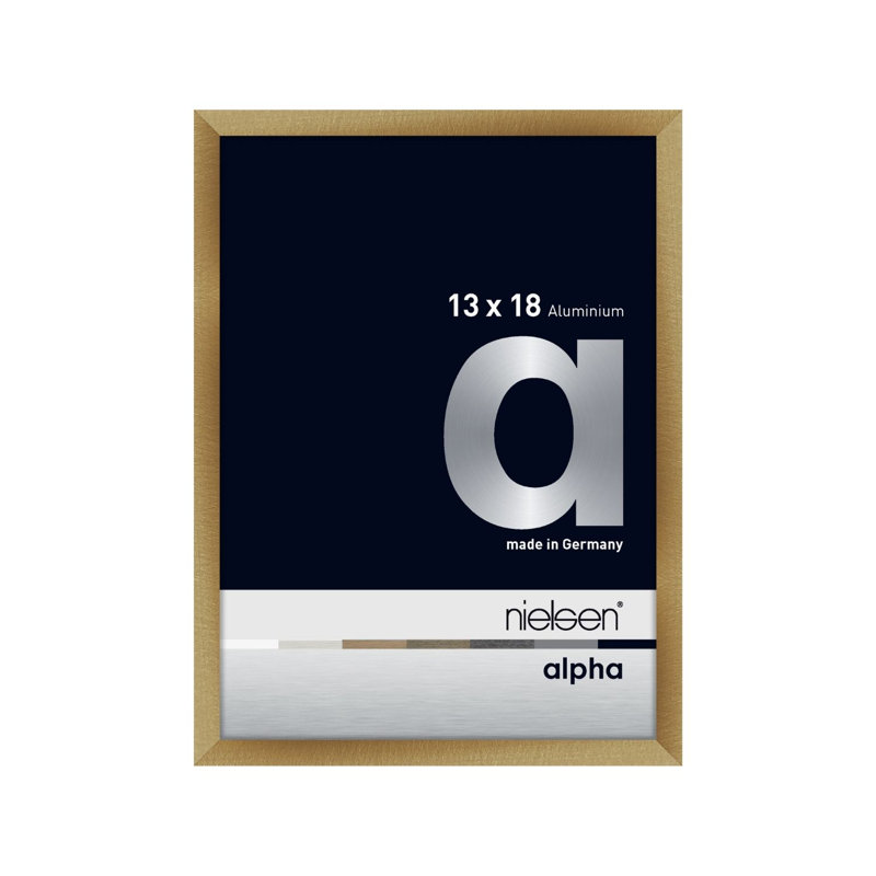 nielsen Alpha Aluminium Picture Frame, Brushed Amber, 13cm W x 18cm H