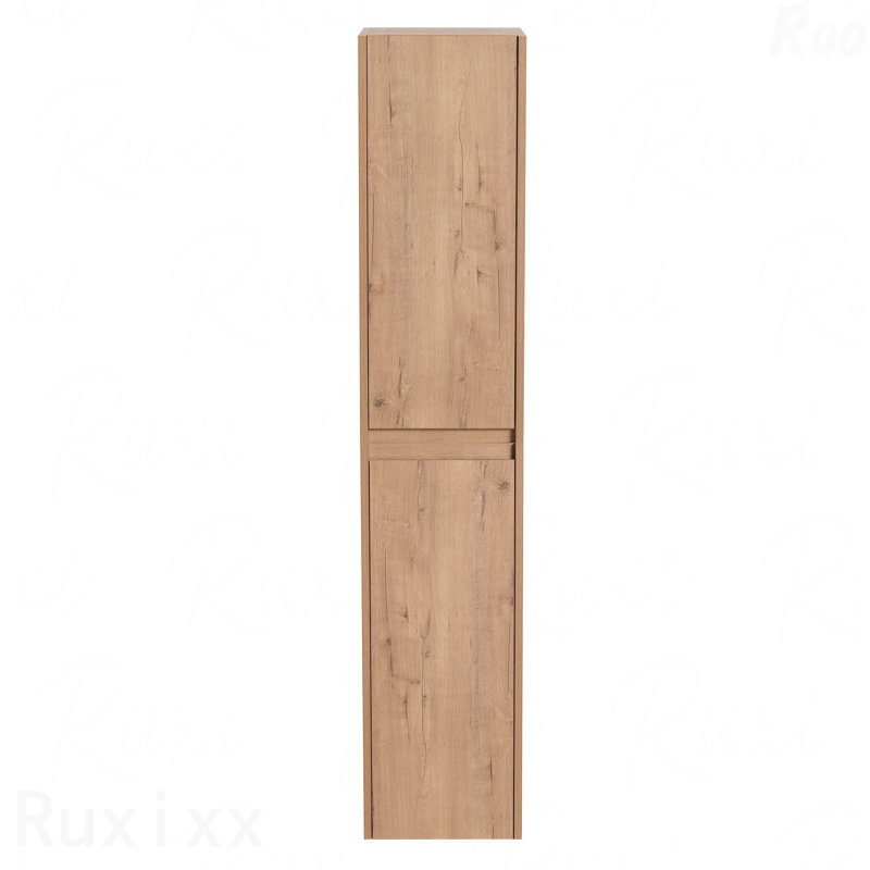 12" Bathroom Side Cabinet, 2-Soft Close Doors, Float Mounting Design, 12*2(Kd-Packing), Brown