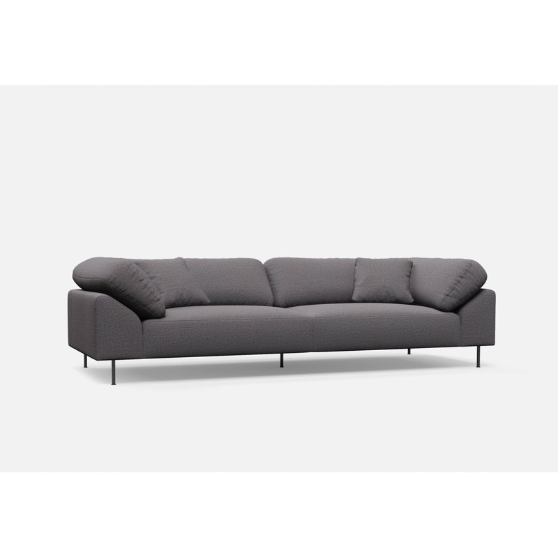 Collar 3-Seater, Gray, Cotton Blend