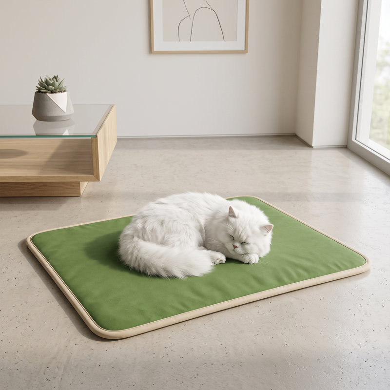 SnoozeHaven Green Thermoregulating Pad Dog Bed