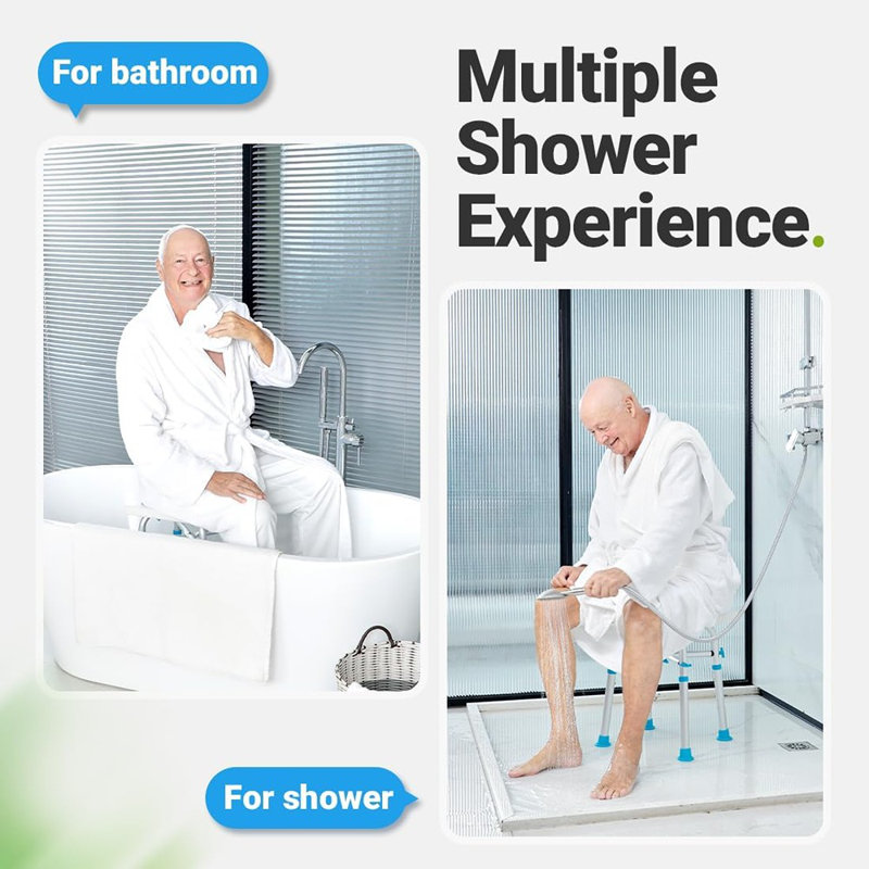 Chaise de douche 500 lb, tabouret de douche rembourré pour l'intérieur