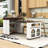 Extendable Kitchen Cart with Folding Top, Dining Table, Built-In Power Outlet and Locking Casters-1086563964