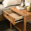 Table de chevet pour chambre à coucher avec tablette en noyer - Ajoutez une touche chic à votre tiroir et bien organisé