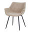 Chaise de salle à manger en cuir avec pieds d'appoint en fer thermolaqué Haglund-123386567-123386568