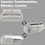 Canapé-lit en chenille avec matelas en mousse à mémoire de forme