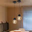 Luminaire suspendu moderne en verre ambré noir avec élégance moderne pour salle à manger, chambre à coucher et petits espaces polyvalents