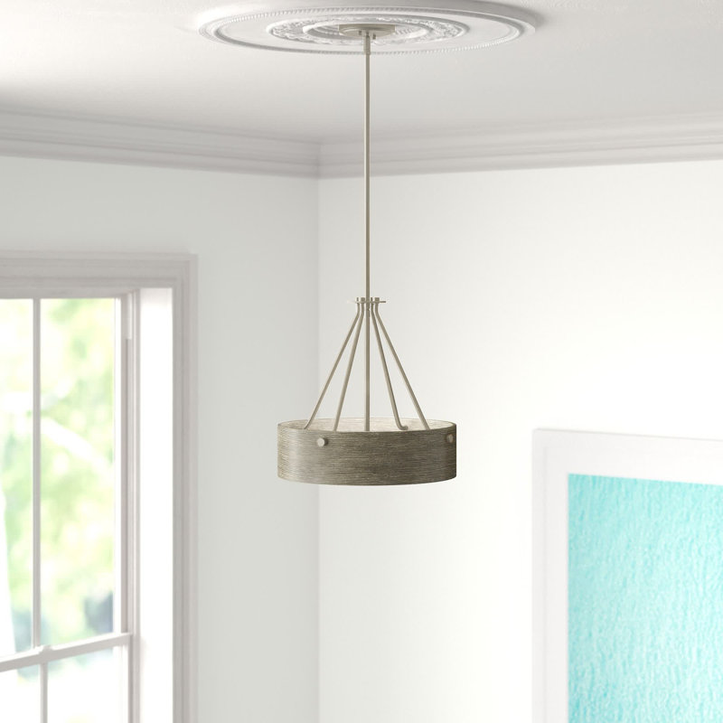 Charvic 3 - Light Single Pendant, Brushed Nickel, Light Gray