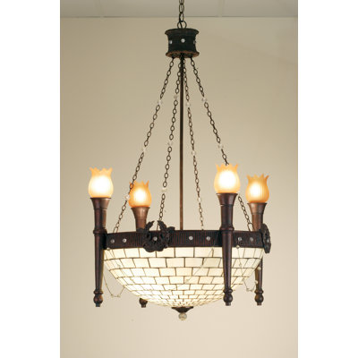 4 - Light Glass Chandelier