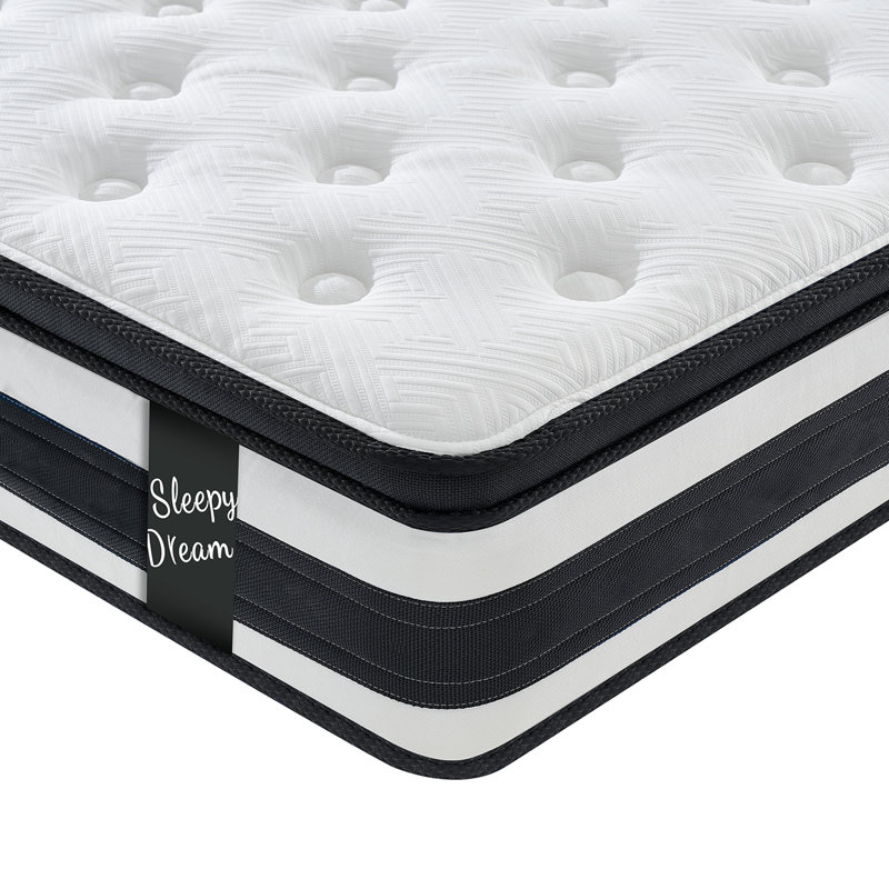 Matelas hybride en mousse à mémoire de forme Aleksey, Lit simple