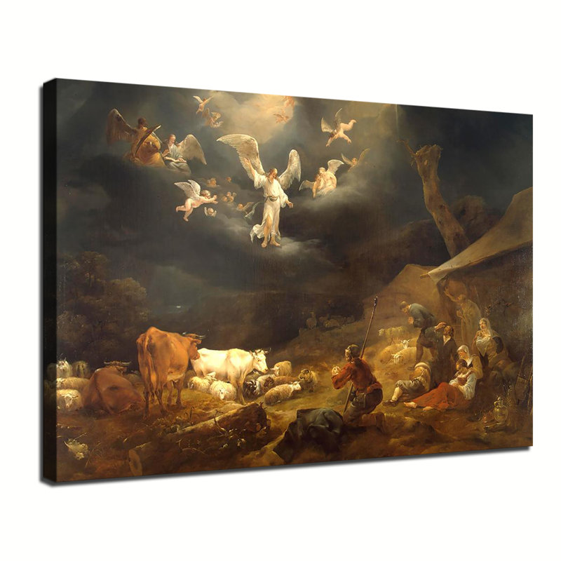 Art mural d'annonce aux bergers, 12 x 18 pouces, Artwork Design-1