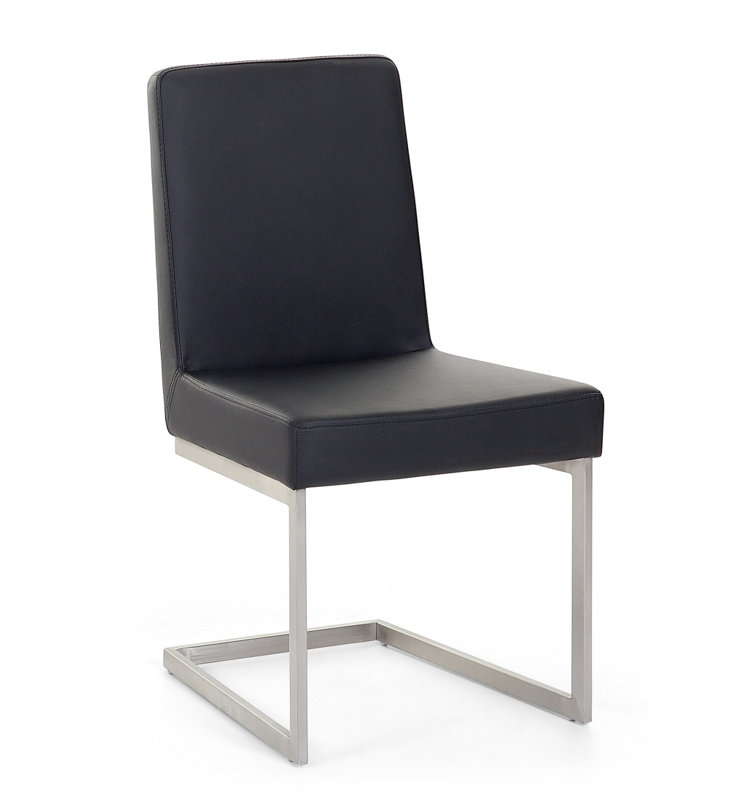 Warre 49.5cm H Upholstered Cantilever Chair, Black