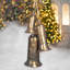 Assortiment de décorations en forme de cloche en fer à suspendre trois pièces "Blanfordia argent" (ensemble de 7)-1460819747