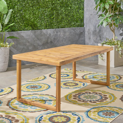 Gustl Rectangular Outdoor Dining Table , 69'' in. W 35.5'' in. D