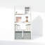Étagère de rangement à 8 cubes SIMPLE, avec dos ouvert, structure extra-épaisse, idéale pour le rangement et l'organisation. Convient au salon et au bureau. Couleur : blanc.-1040645332