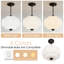 Luminaire suspendu en verre blanc 3 lumières