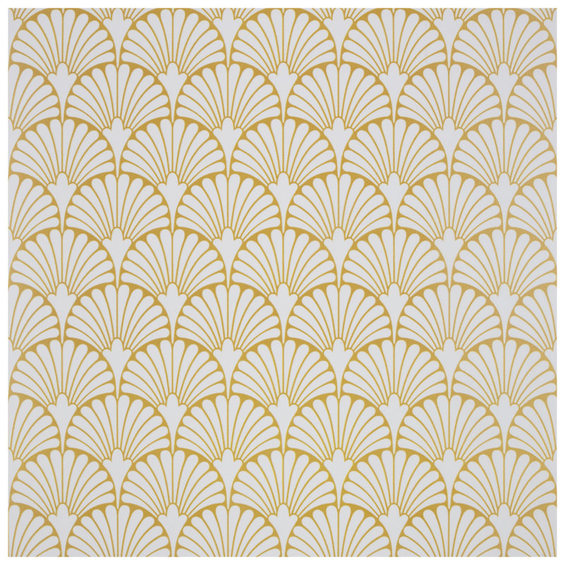 Art Deco Manhattan 12" x 12" Porcelain Patterned Wall & Floor Tile, White