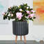Modern Ribbed Cylinder Round Planter with Feet-2118313555-2118313558