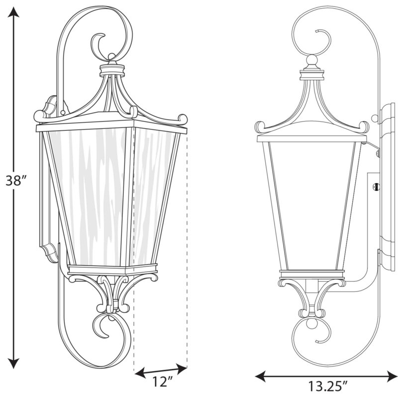 Alexandra Wall Light, 38" H x 12" W x 13.25" D