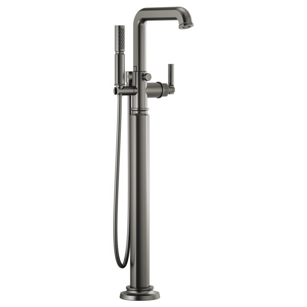 Invari® Single-Handle Floor Mount Tub Filler, Luxe Steel, Lever
