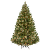 Wispy Willow 7.5' Green Artificial Christmas Tree with 750 Clear Lights