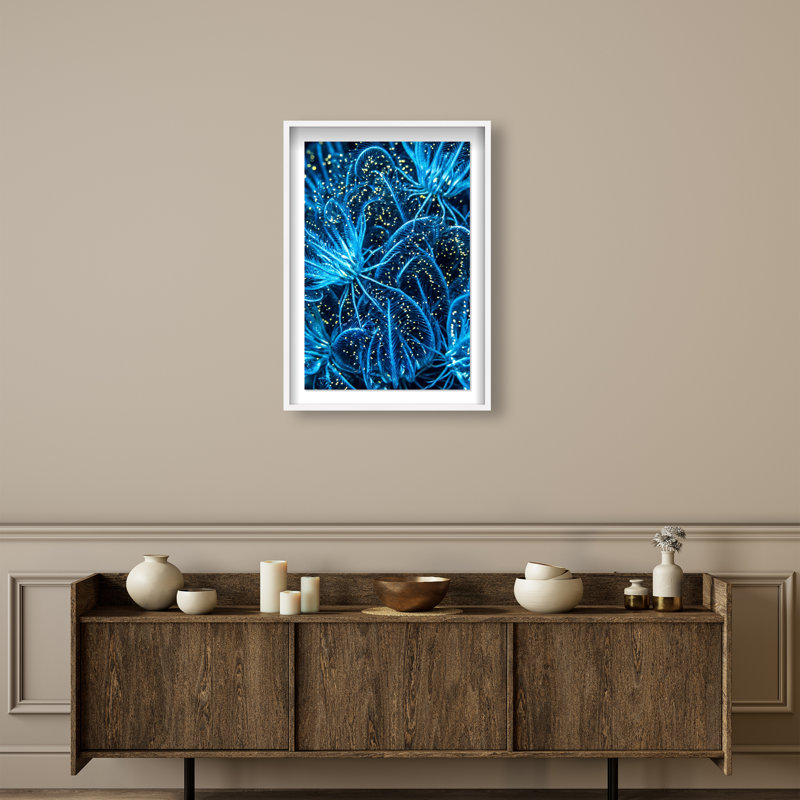 Neon garden Shadowbox Abstract Print by Oliver Gal, Black Frame, 10 x 15, 37.5"H x 25.5"W, White Shadowbox