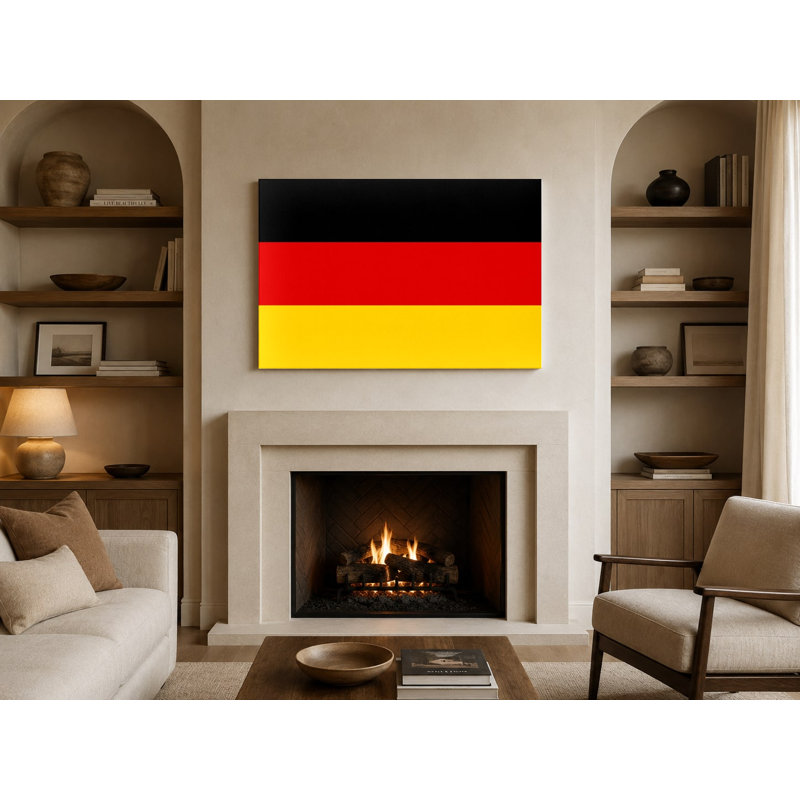 Drapeau de l'Allemagne - art national allemand sur toile tricolore, H 12 po x l 18 po