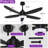 42" RGB Ceiling Fan With Led Light and Remote/App Control