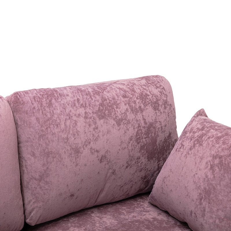 Canapé modulaire réversible avec repose-pieds de 114,42 po Williamsen, 100 % polyester mauve