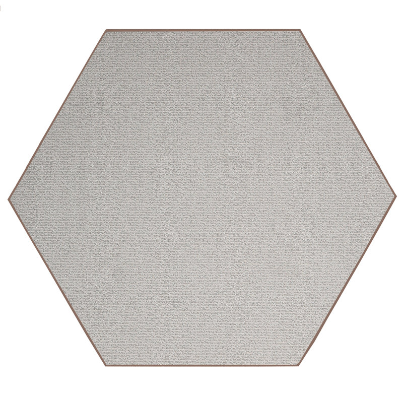 Tapis beige Ghala, Hexagone de 11 pi