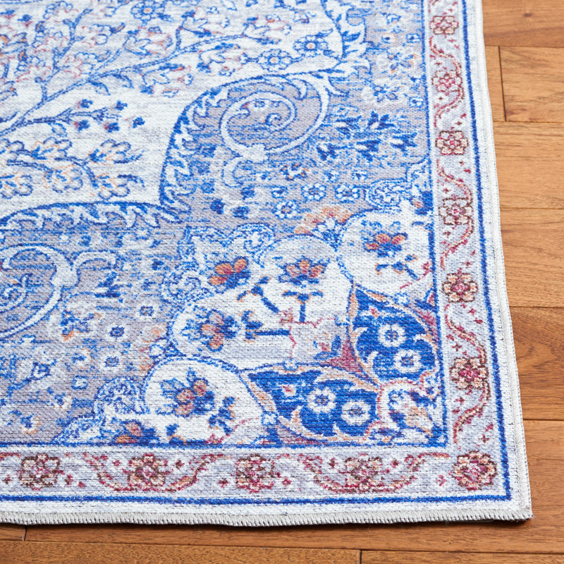 Kingsford Oriental Ivory/Red Area Rug, Square 6'7"