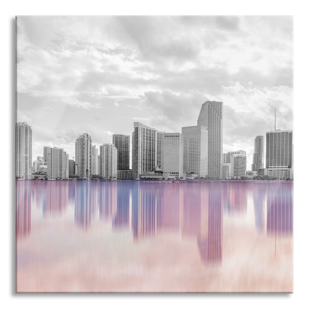 Glasbild Miami, Florida Skyline